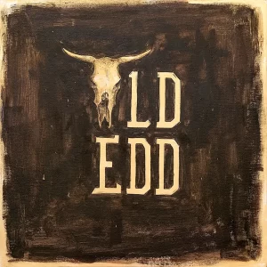 a painting of a skull and text